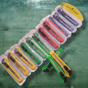 Cortacartón o Cartonero de Hoja Rectráctil Set 12 unid