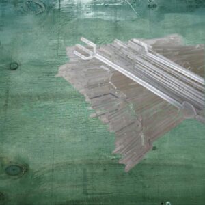 Tridente Acrílico Transparente 23cm 100 uds