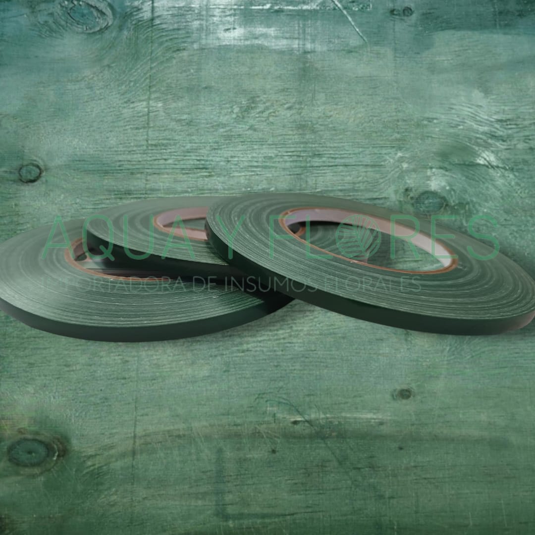 Adhesivo Tape Verde a Prueba de Agua 0.6 mm x 65 Mts. 1 unidad.