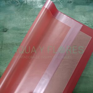 Papel Coreano Ahumado Borde Perlado Burdeo 20 pliegos 57x56cm