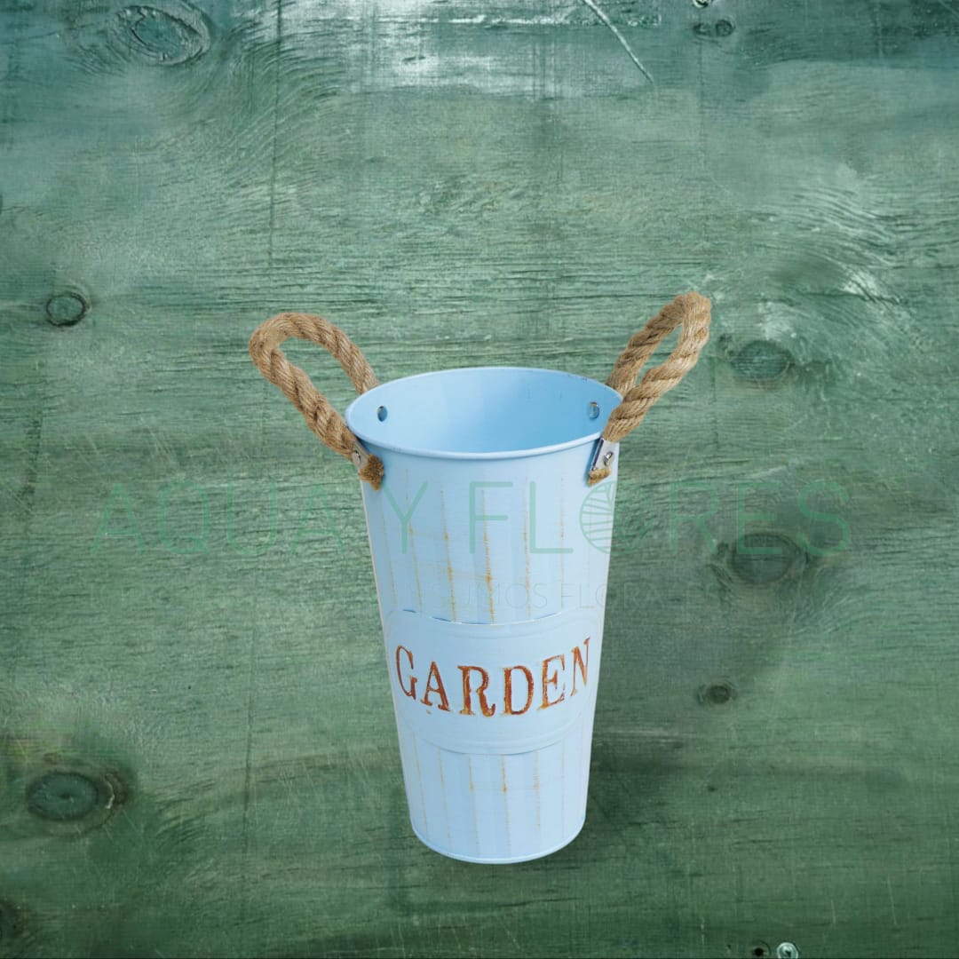 Balde Metálico Celeste Chico