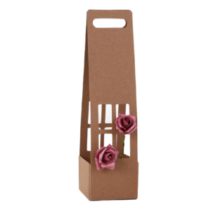 Caja de Regalo con Ventana Kraft 1 uds 12X12X38cm