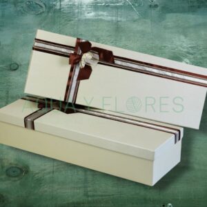 Caja Regalo Rectangular Crema 2X1