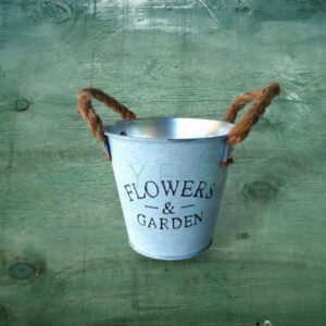 Balde Metálico Plateado Grande