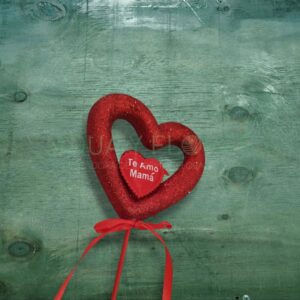 Pincho Decoración Corazón Glitter Te Amo Mamá Tela Unidad