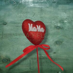 Pincho Decoración Corazón Glitter Unidad