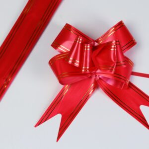 Moño Mágico 4.5x71cm Rojo/Dorado 10 Uds