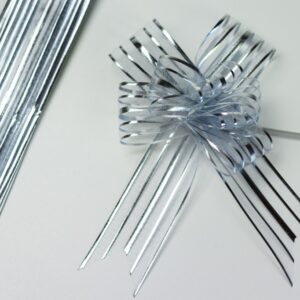 Moño Mágico 5x77cm Plateado 10 Uds