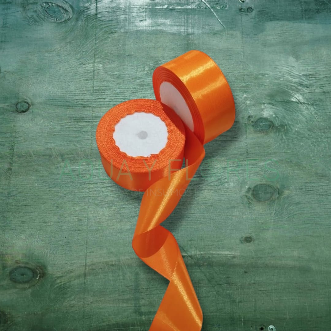 Cinta Satín 4cm. x 22.8mts. Naranja