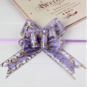 Moño Mágico Orquidea Dorada 5x77cm Lila 10 uds