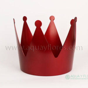 Corona Acrílica Roja 20x19x24,5 cm