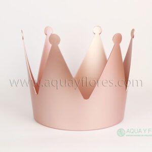 Corona Acrílica Rosada 20x19x24,5 cm