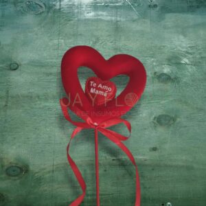 Pincho Decoración Corazón Terciopelo Te Amo Mamá Unidad