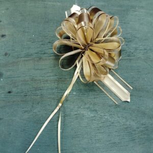 Moño Mágico Rosetón Dorado 5 cms. 1 ud