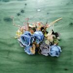 Ramo Rosas Envejecidas Azules 1 Vara 9 Flores