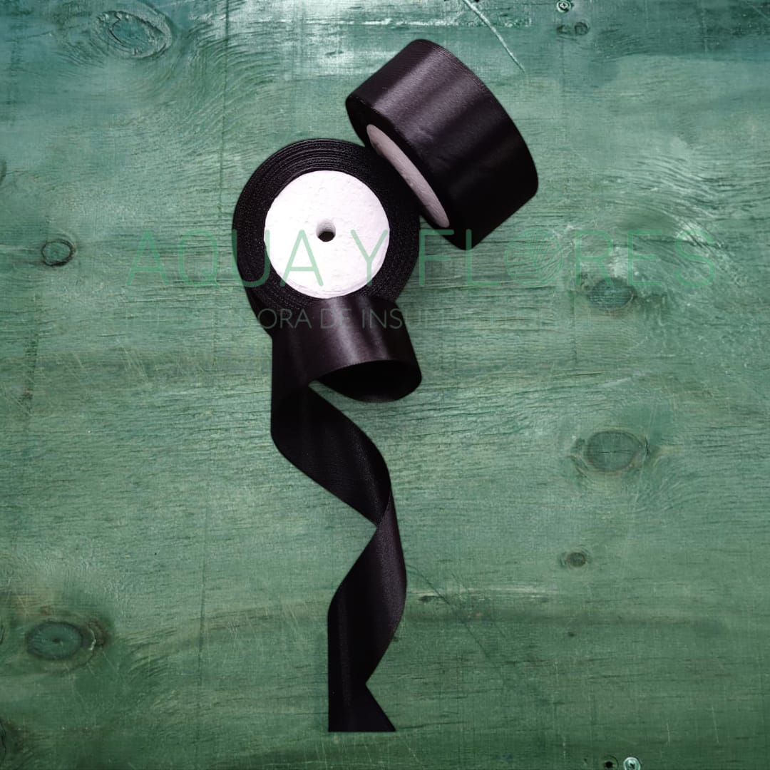 Cinta Satín 4cm x 22.8mts Negra