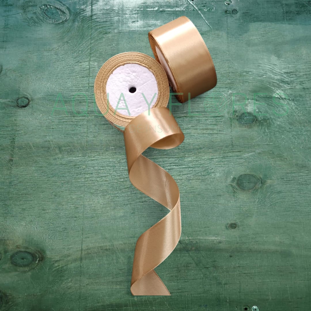 Cinta Satín 4cm x 22.8mts Dorado