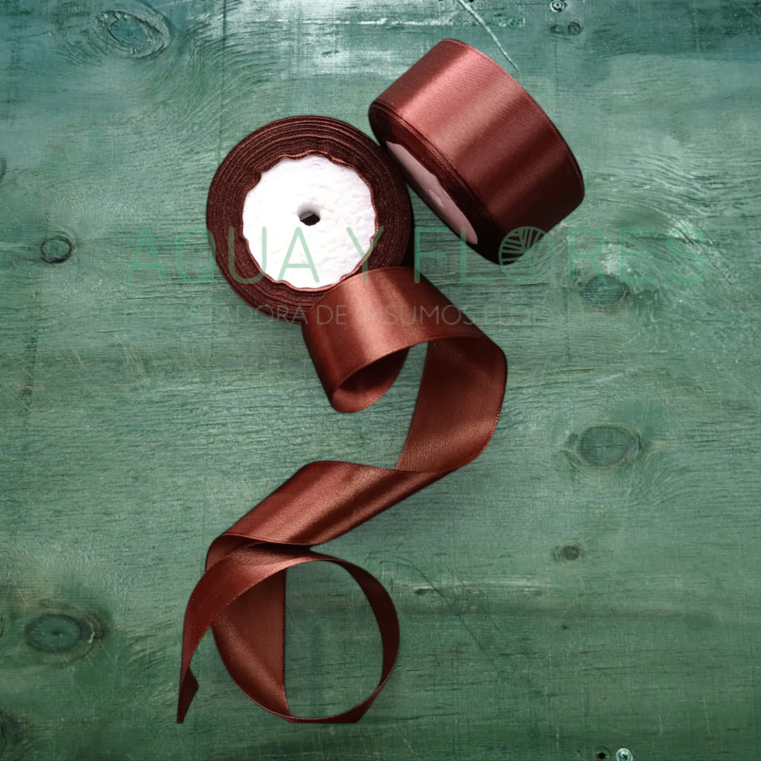 Cinta Satín 4cm. x 22.8mts. Chocolate