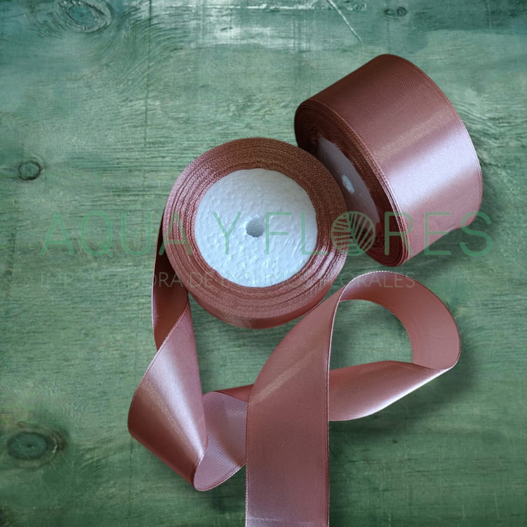 Cinta Satín 4cm x 22.8mts Rose Gold