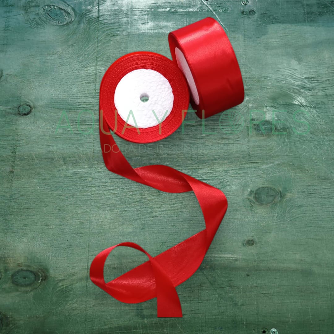 Cinta Satín 4cm. x 22.8mts. Roja