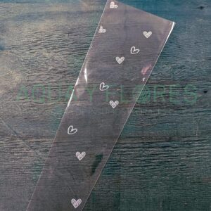 Manga Uniflor Corazones Blancos 59x13x4cm 50 Unidades SPA048