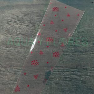 Manga Uniflor Corazones Te Amo Roja 59x13x4cm 50 Unidades SPA054