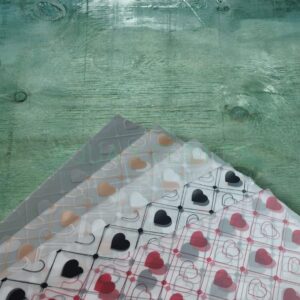 Papel Coreano Ahumado Multicorazones 20 Pliegos 57×56cm