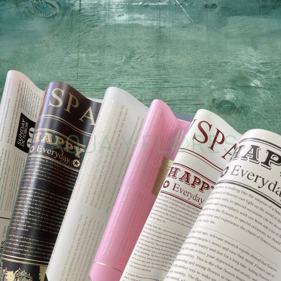Papel Coreano Diario "Fleurs Newspaper" 20 pliegos 57×56cm