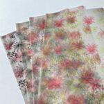 Papel Coreano Ahumado Diseño Hibiscos 20 pliegos 57×56cm