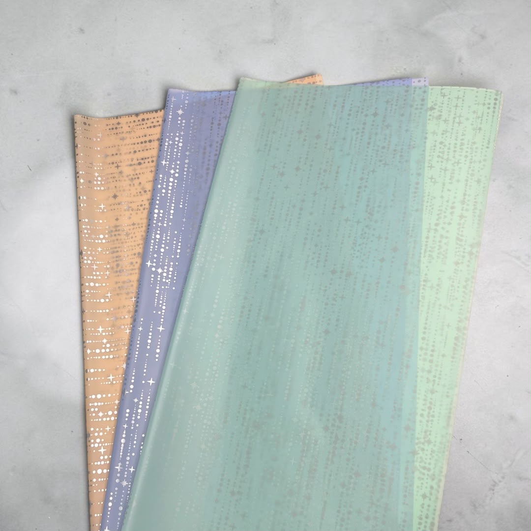 Papel Coreano Ahumado Estrellitas 20 pliegos 57×56 cm.