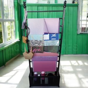 Exhibidor Papeles y Cintas Chico Negro 70x35x180