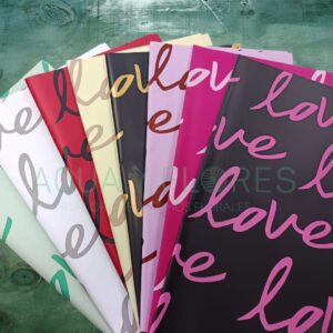 Papel Coreano Sólido Love 20 Pliegos 57x56cm