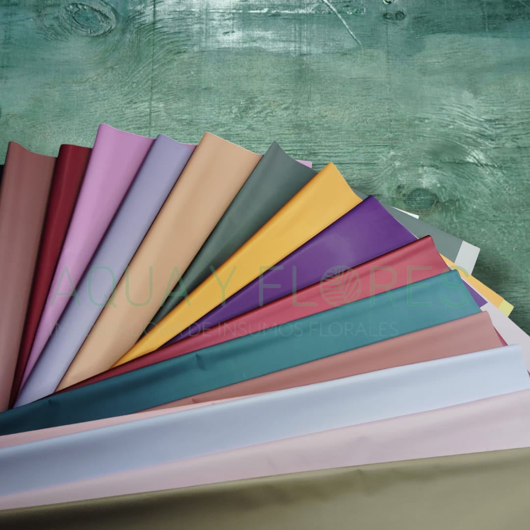 Papel Coreano Sólido Bicolor 20 Pliegos 57x56cm
