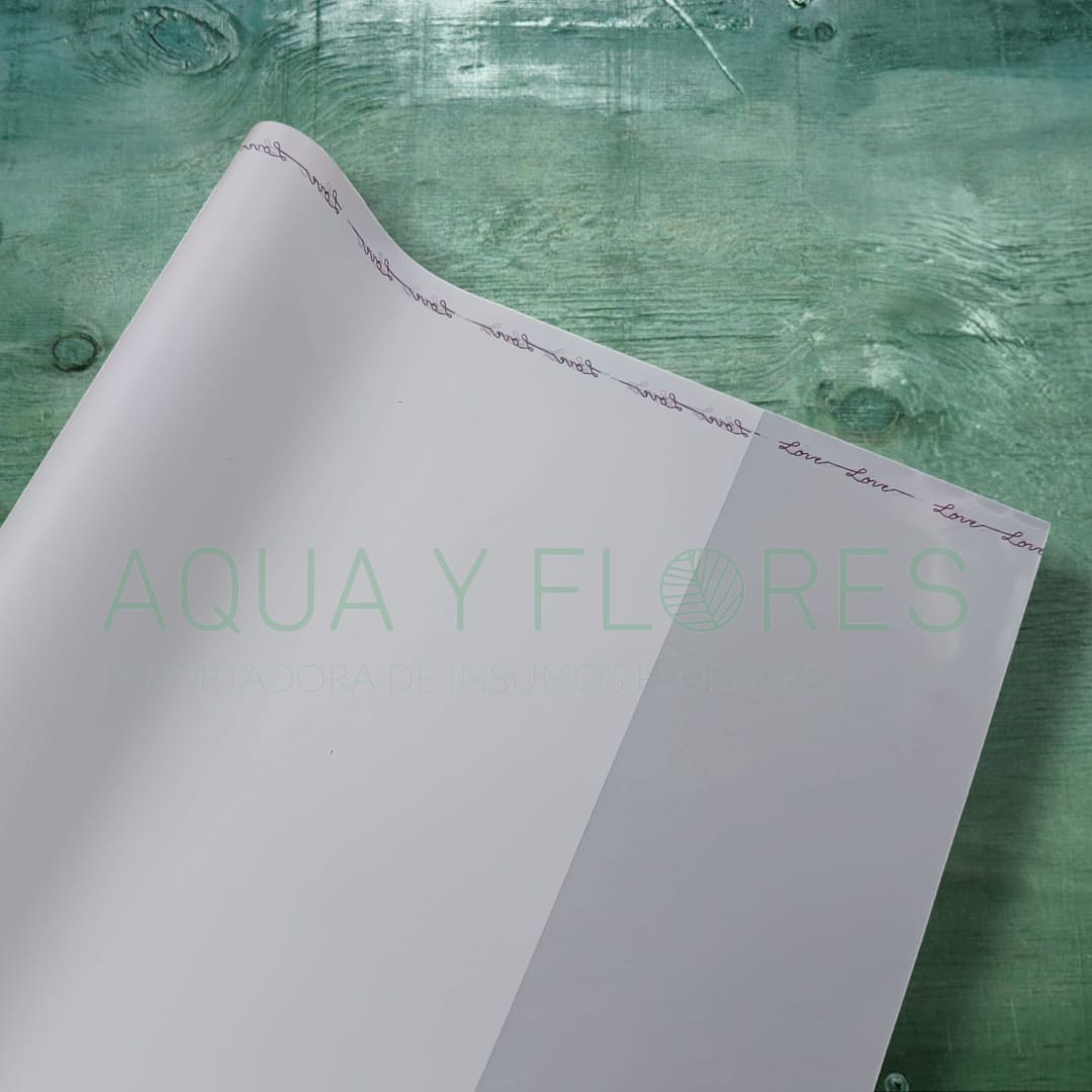 Papel Coreano Ahumado Letras Love Cursiva 20 pliegos 57x56cm - Imagen 3