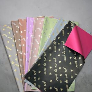 Papel Coreano Sólido Bicolor Diseño Queen 20 pliegos 57x56cm