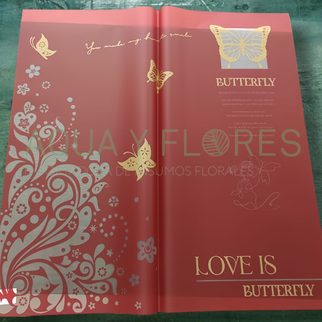 Papel Coreano Mariposa Butterfly is Love 20 pliegos 57×56cm - Imagen 2