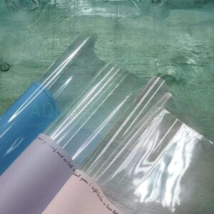 Papel Coreano Borde Superior Transparente Frase 20 pliegos 57x56cm