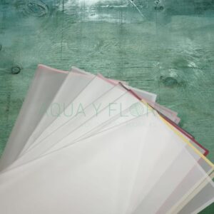 Papel Coreano Semi-translúcido Ahumado Borde Color 20 pliegos 57x56cm