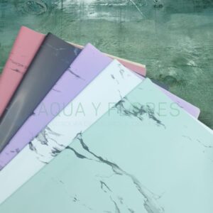 Papel Coreano Bicolor Marmoleado con Dorado 20 pliegos 57x56cm