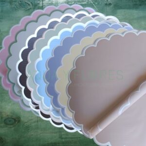 Papel Coreano Ovalado Borde Ondas 20 Pliegos 55×47cm