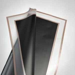 Papel Coreano Borde Ancho Ahumado Negro 20 pliegos 57×56 cm