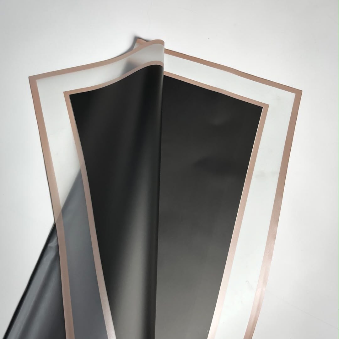 Papel Coreano Borde Ancho Ahumado Negro 20 pliegos 57×56 cm
