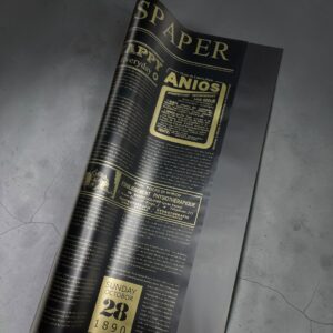 Papel Coreano Diario "Fleurs Newspaper" Negro 20 pliegos 57×56cm