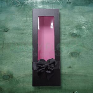 Caja Rectangular Negra Con Ventana Transparente 1 Unidad