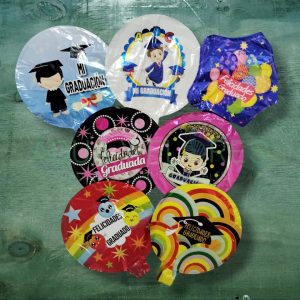 Globos Metalizados Graduación 10″ Surtidos Sin Varilla 10 uds