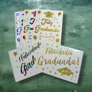 Vinilo Adhesivo Graduación Grande 5 Unid. Surt.