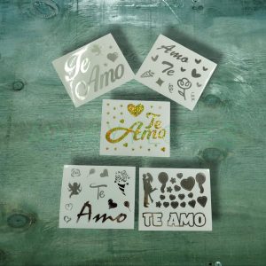 Vinilo Adhesivo Te Amo Chico 5 Unid. Surt.