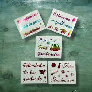 Vinilo Adhesivo Graduación Chico 5 Unid. Surt.