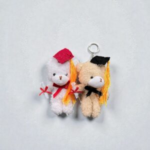 Llavero Osito Graduación Cabezón 12cm