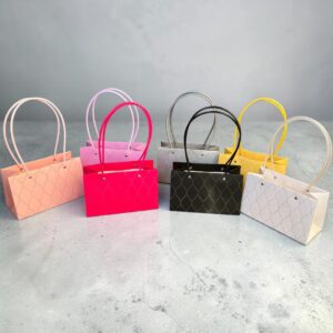 Cartera Rectangular Diseños Metalizados con Asa Colores